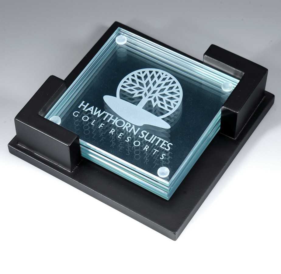 Engraved Glass Coasters 