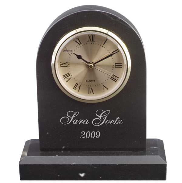Personalized Engraved Marble Clock
