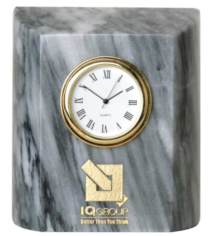 Engraved Marble Clock