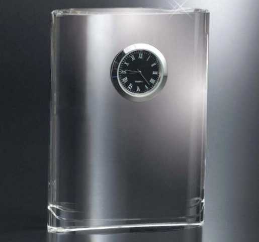 Personalized Desktop Crystal Clock the Leader