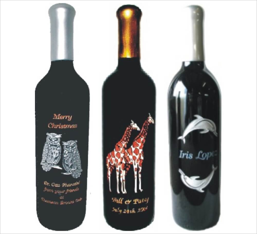 Personalized Wine Bottles with Animals