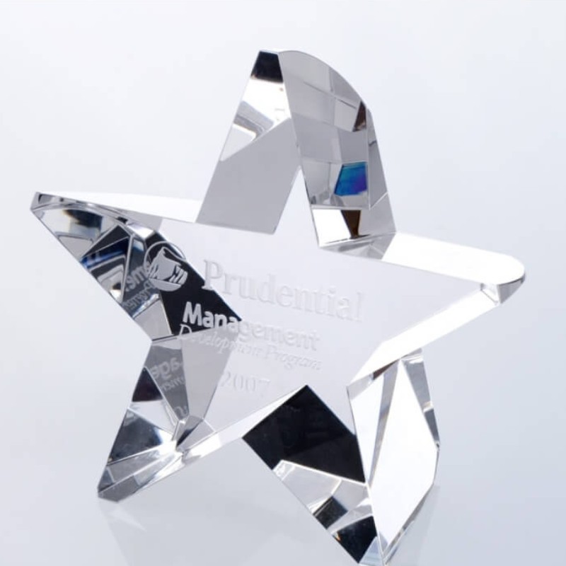 Customized Thick Crystal Starburst Award