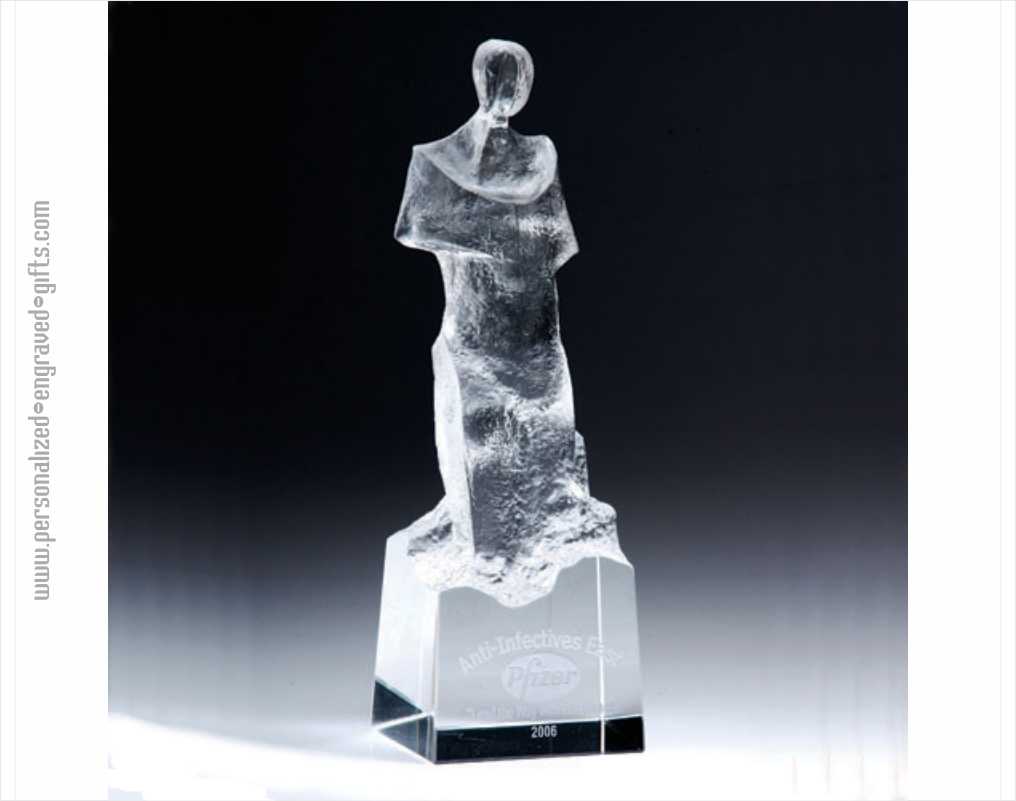 Engraved Crystal Abstract Figure