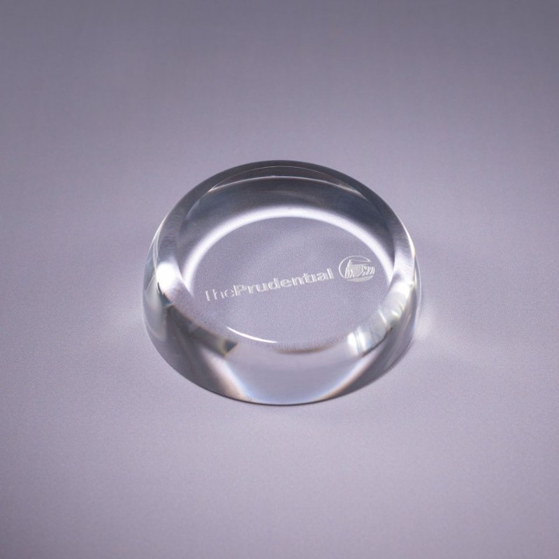 Engraved Optic Crystal Insignia Paperweights
