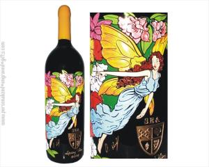 Multi Colored Fairy Deep Etched Bottle