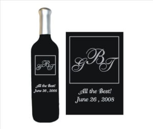 Engraved Wine Bottles - Monograms - Shelley Series