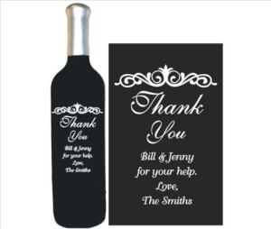 Engraved Wine Bottles - Thank You 4