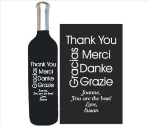 Engraved Wine Bottles - Thank You 3