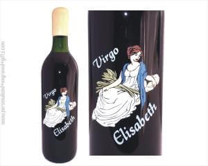 Virgo Horoscope Engraved Wine Bottles