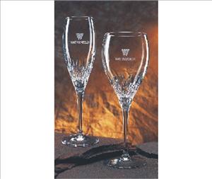Engraved Crystal Nuance Flutes & Wine Glasses (Set of 2) engraved with your text