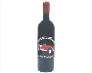 Engraved Wine Bottles - Classic Cars