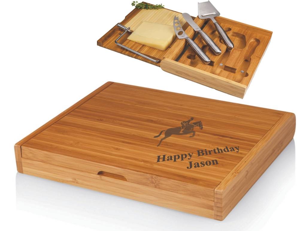 Soiree Bamboo Cheese Board - Laser Engraved
