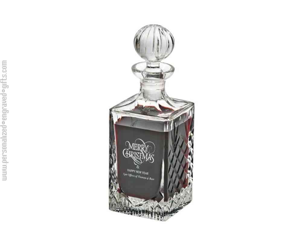 Exceptional Engraved Crystal Decanter, The Desmond