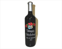 Custom Engraved Wine Bottles - Holiday Ornaments 2