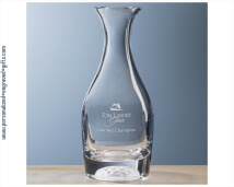 Engraved Wine Carafe with Golf Ball Base
