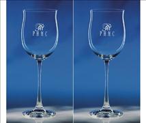 Engraved Wine Glass - Tulip Style Set of Two