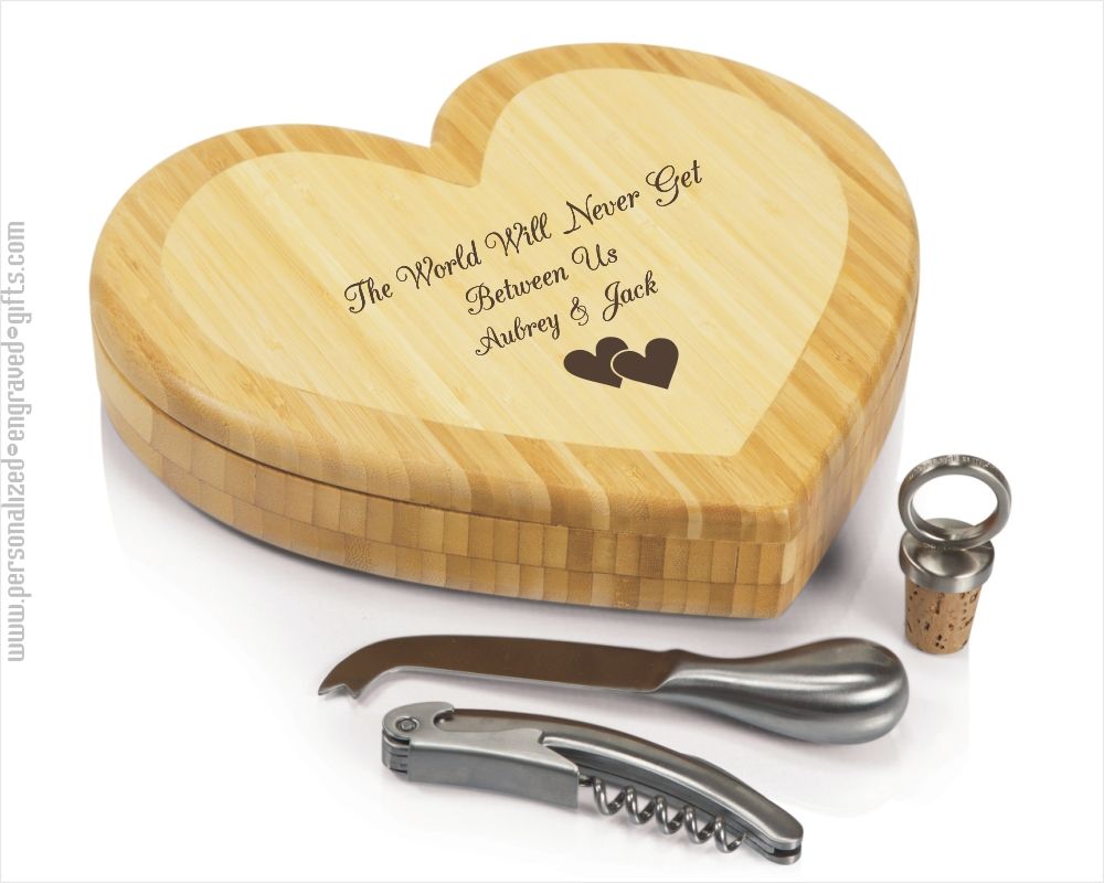 Heart Shaped Cheeseboard Personalized for for Your Sweetheart