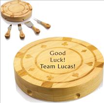 Casino Cheese Cutting Board Expertly Engraved With Your Text