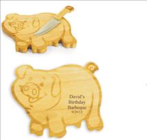 Pig Shaped Cutting Board Engraved with your text