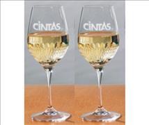 Personalized Crystal White Wine Glasses-Carlton