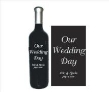 Personalized Wine Bottle Wedding Day