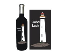Engraved Wine Bottles - Lighthouse