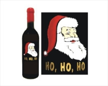 Engraved Wine Bottles - Santa Design