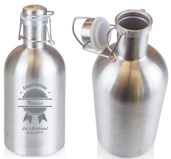 Beer Growler Stainless Steel and Personalized 