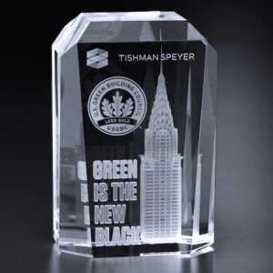 3D Engraved Crystal Award Don