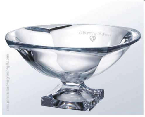 Crystal Legacy Pedestal Bowl Custom Engraved