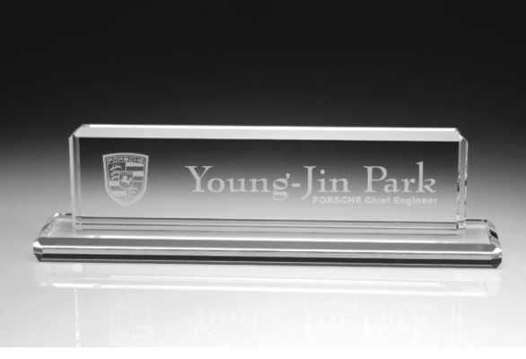 Engraved Classic Crystal Name Plate - Executive 1