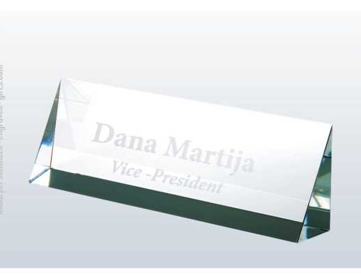 Engraved Classic Crystal Name Plates for your Desk