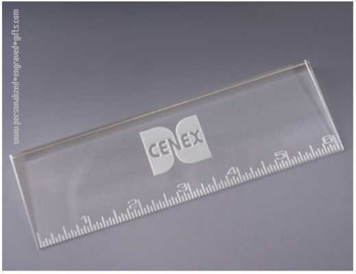 Personalized Engraved Crystal Ruler - The Architect