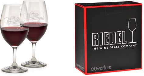 Engraved Riedel Glassware and Riedel Box