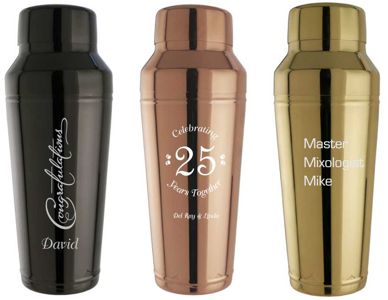 Personalized Stainless Steel Speedpour Cocktail Shakers