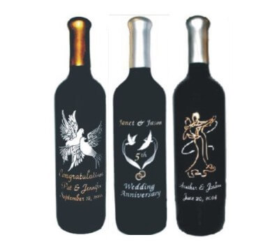 Anniversary & Wedding Engraved Wine Bottles