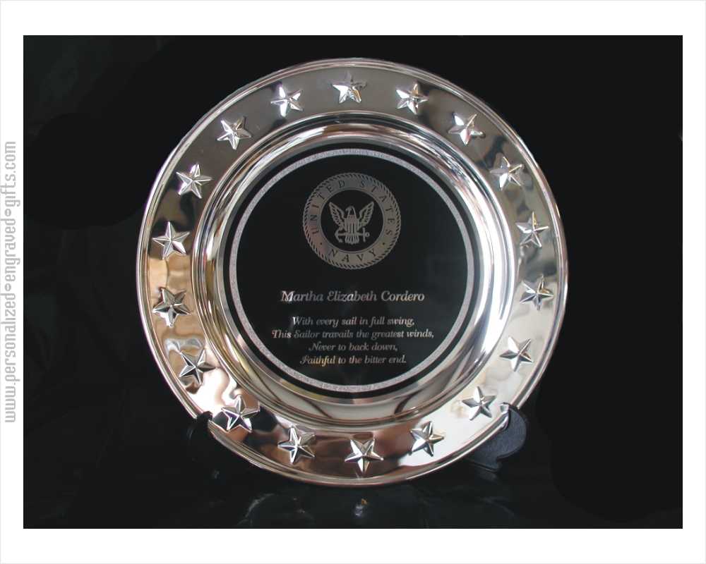 Engrave Silver Plated Plate Decorative Round Silver Plated Plate