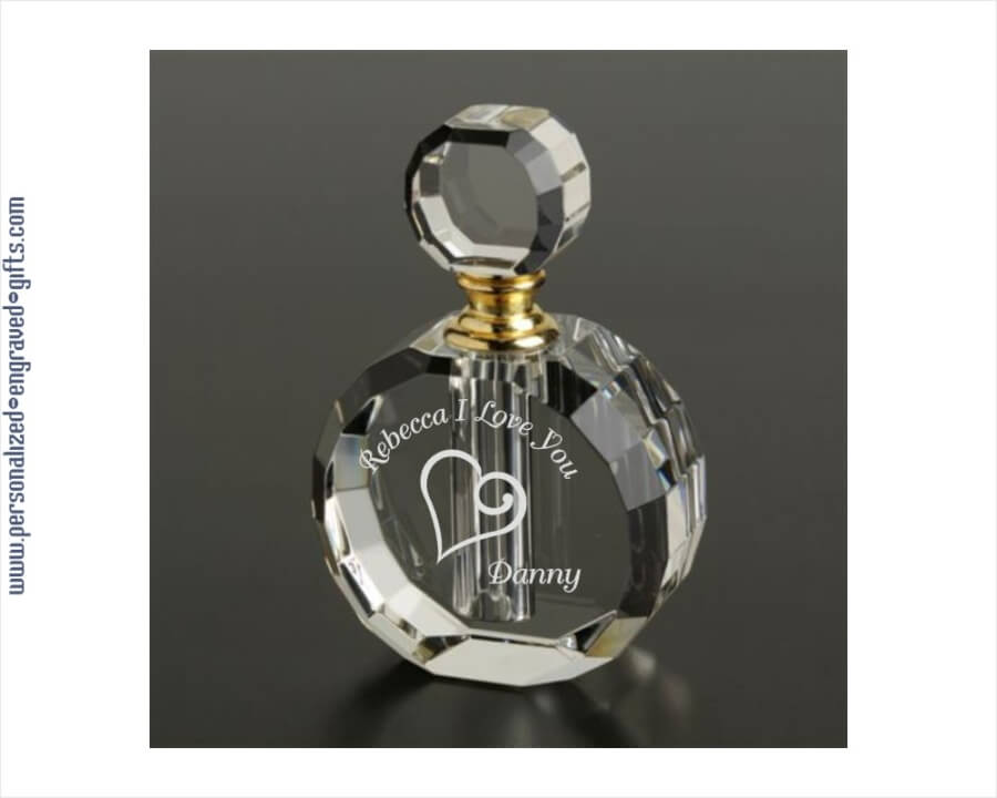 Personalized Crystal Perfume Bottle- great birthday gift