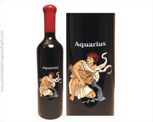 Aquarius Horoscope Personalized Wine Bottle