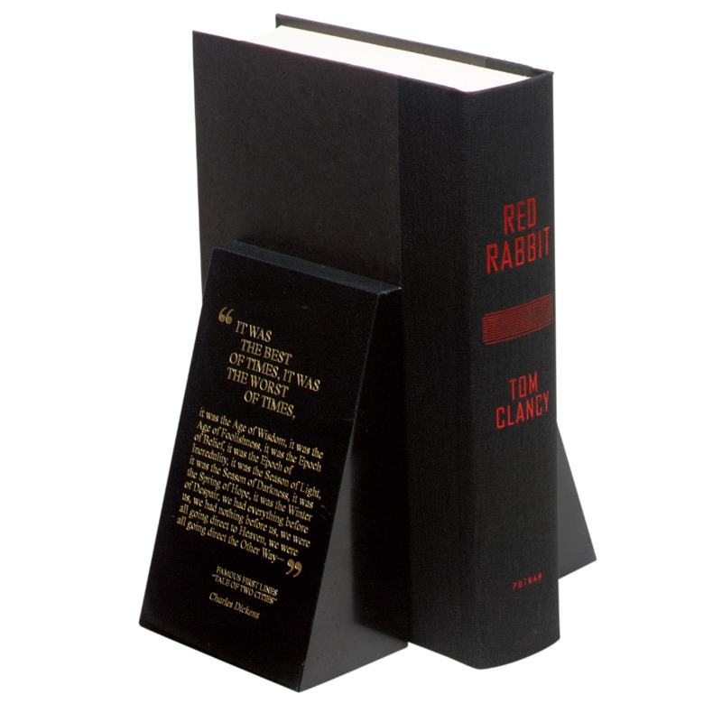 Black Marble Tapered Bookends Personalized with your Favorite Quote