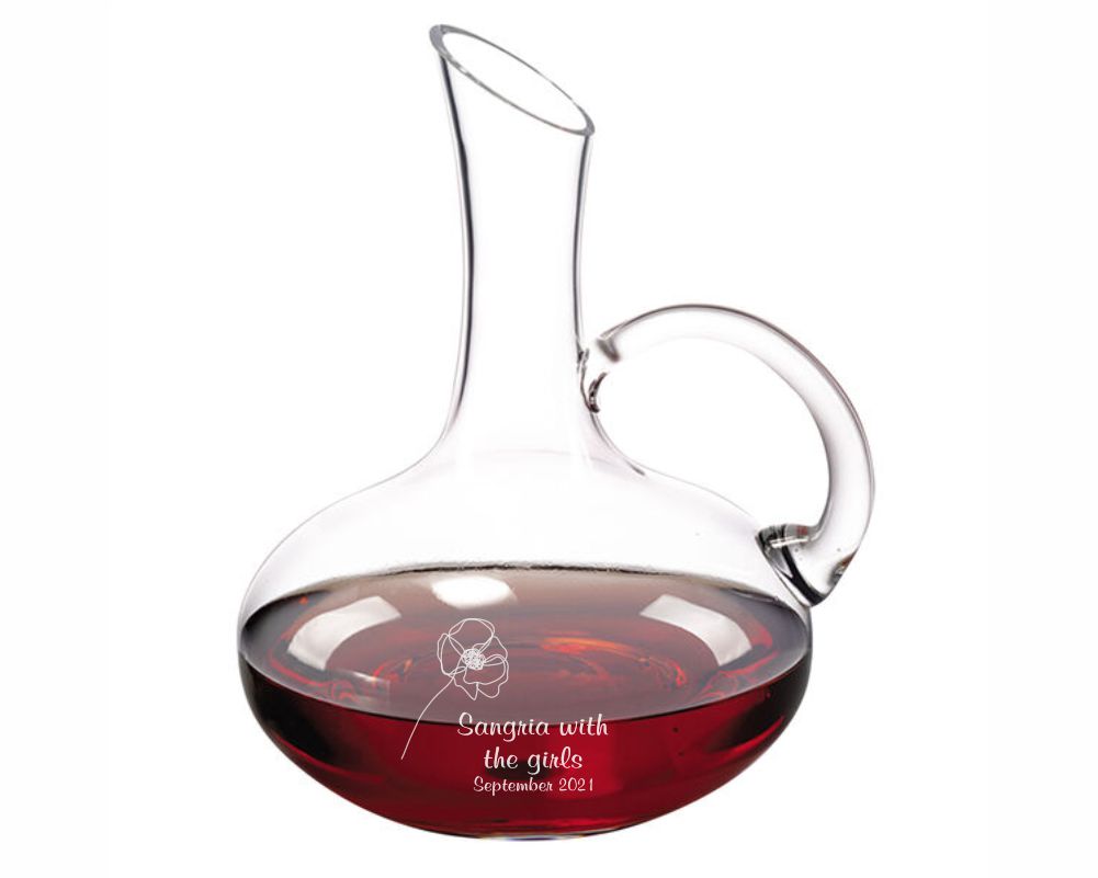 Glass Carafe with Angled Top and Handle -The Cosmo