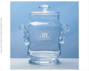 Custom Engraved Crystal Biscuit Jar - The Phillips