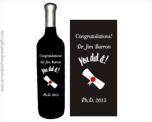 Congratulate the University Graduate with a Diploma Engraved into a Wine Bottle