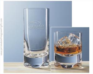 Logos & More on Bar Glasses with Molded Base - Napoli