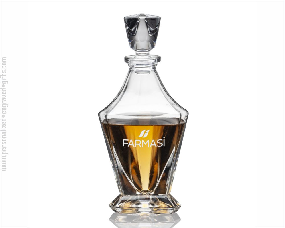 Engraved Triangle Whiskey Decanter Spatial
