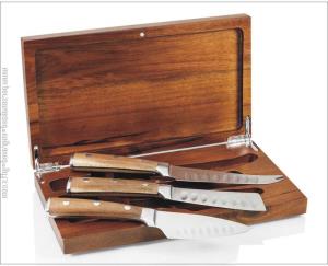 Engraved Kitchen Knives Set
