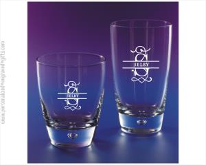 Tapered Beverage & Rocks Glasses with Delightful Bubble