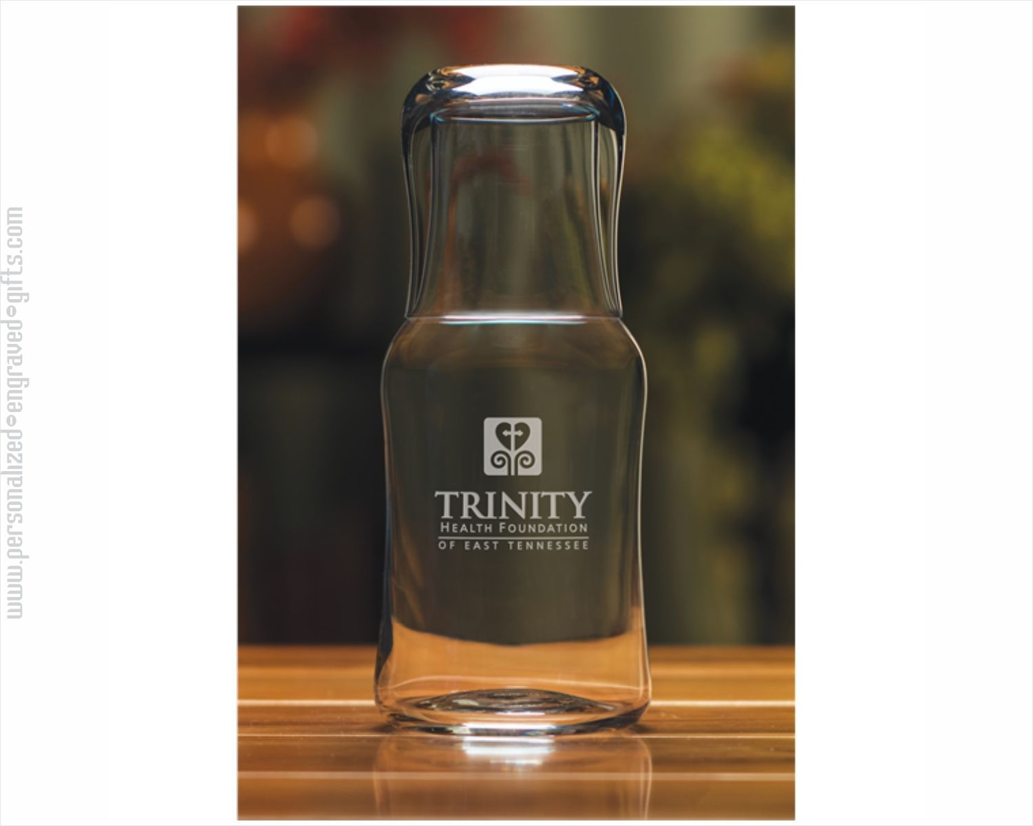 Engraved Water Carafe and Glass Set Tracy