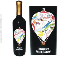 Multi Colored Ornate Hot Air Balloon Personalized Bottle