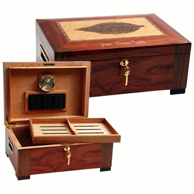 Personalized Cigar Humidor - Engraved Louis Vuitton Flower Logo Design -  Promotional Products - Custom Gifts - Party Favors - Corporate Gifts -  Personalized Gifts